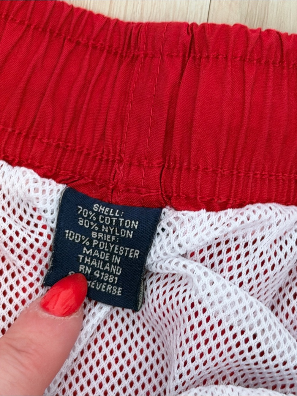 Vintage Polo Sport Ralph Lauren Red Swim Trunks XXL Americana 4th of July - Picture 5 of 5